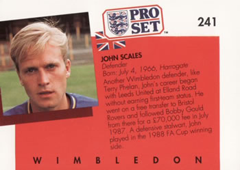 1990-91 Pro Set #241 John Scales Back