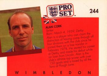 1990-91 Pro Set #244 Alan Cork Back