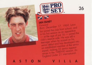 1990-91 Pro Set #26 Ian Olney Back