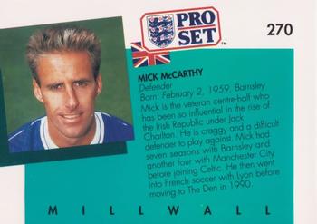 1990-91 Pro Set #270 Mick McCarthy Back