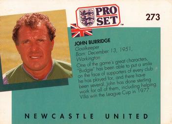 1990-91 Pro Set #273 John Burridge Back
