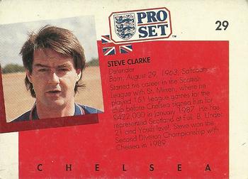 1990-91 Pro Set #29 Steve Clarke Back