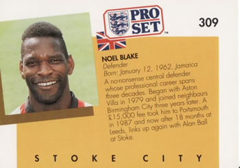 1990-91 Pro Set #309 Noel Blake Back