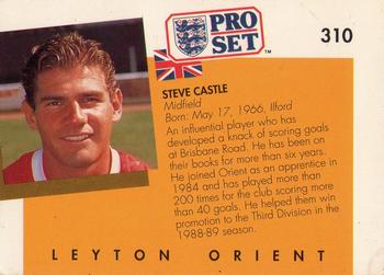 1990-91 Pro Set #310 Steve Castle Back