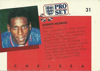 1990-91 Pro Set #31 Ken Monkou Back