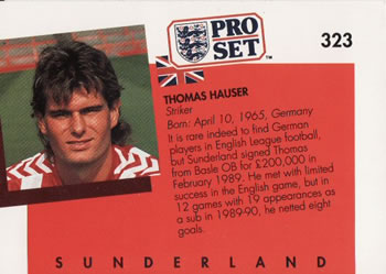 1990-91 Pro Set #323 Thomas Hauser Back