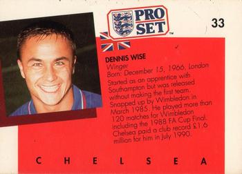 1990-91 Pro Set #33 Dennis Wise Back
