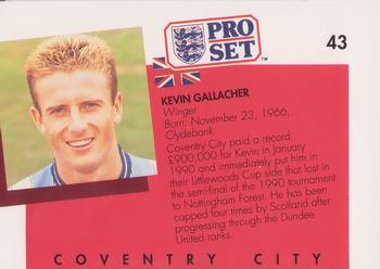 1990-91 Pro Set #43 Kevin Gallacher Back