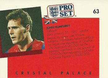 1990-91 Pro Set #63 John Humphrey Back