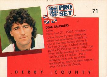 1990-91 Pro Set #71 Dean Saunders Back