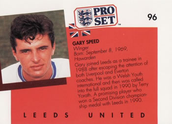 1990-91 Pro Set #96 Gary Speed Back