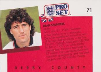 1990-91 Pro Set #71 Dean Saunders Back
