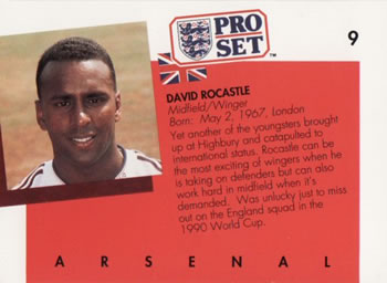 1990-91 Pro Set #9 David Rocastle Back
