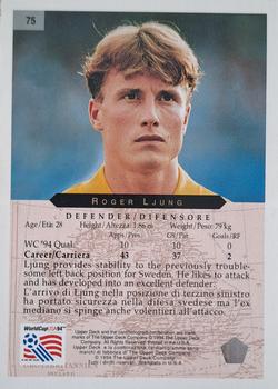 1994 Upper Deck World Cup Contenders English/Italian #75 Roger Ljung Back