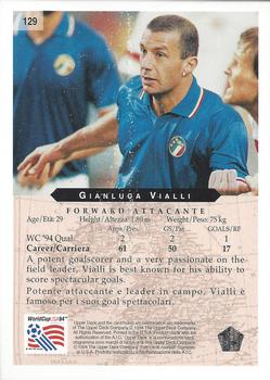 1994 Upper Deck World Cup Contenders English/Italian #129 Gianluca Vialli Back