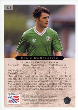 1994 Upper Deck World Cup Contenders English/Italian #178 Eddie McGoldrick Back