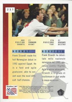 1994 Upper Deck World Cup Contenders English/Italian #237 Frank Strandli Back