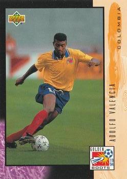 1994 Upper Deck World Cup Contenders English/Italian - UD Set #UD28 Adolfo Valencia Front