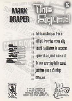1999 Futera Aston Villa Fans Selection #16 Mark Draper Back