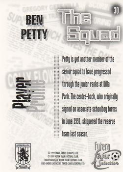 1999 Futera Aston Villa Fans Selection #30 Ben Petty Back