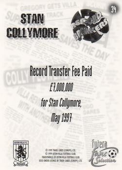 1999 Futera Aston Villa Fans Selection #34 Stan Collymore Back