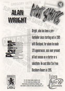 1999 Futera Aston Villa Fans Selection #48 Alan Wright Back