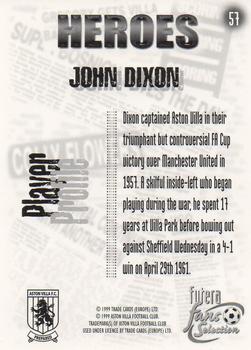 1999 Futera Aston Villa Fans Selection #57 John Dixon Back
