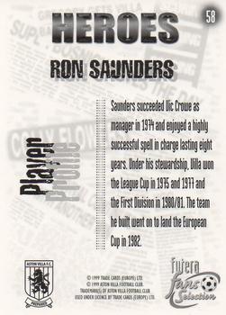 1999 Futera Aston Villa Fans Selection #58 Ron Saunders Back