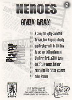 1999 Futera Aston Villa Fans Selection #60 Andy Gray Back