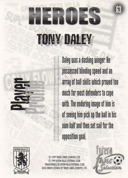 1999 Futera Aston Villa Fans Selection #63 Tony Daley Back