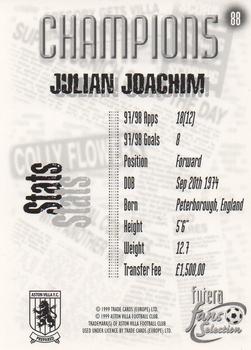 1999 Futera Aston Villa Fans Selection #88 Julian Joachim Back