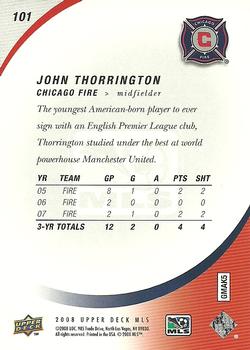 2008 Upper Deck MLS #101 John Thorrington Back