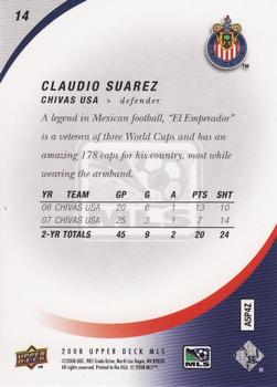 2008 Upper Deck MLS #14 Claudio Suarez Back