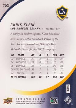 2008 Upper Deck MLS #152 Chris Klein Back