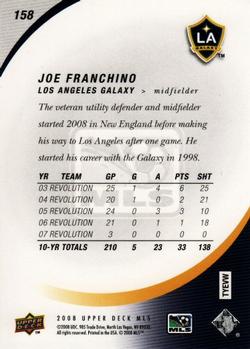 2008 Upper Deck MLS #158 Joe Franchino Back