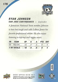 2008 Upper Deck MLS #176 Ryan Johnson Back