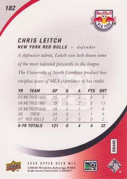 2008 Upper Deck MLS #182 Chris Leitch Back