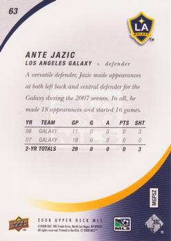 2008 Upper Deck MLS #63 Ante Jazic Back