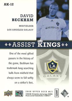 2008 Upper Deck MLS - Assist Kings #AK-12 David Beckham Back