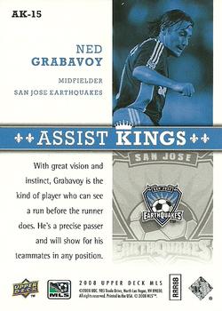 2008 Upper Deck MLS - Assist Kings #AK-15 Ned Grabavoy Back