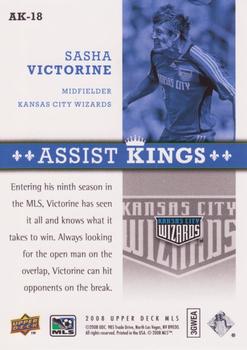2008 Upper Deck MLS - Assist Kings #AK-18 Sasha Victorine Back