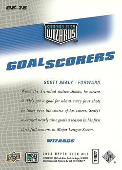 2008 Upper Deck MLS - Goal Scorers #GS-18 Scott Sealy Back