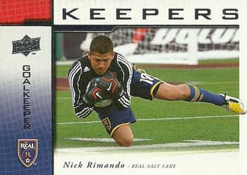 2008 Upper Deck MLS - Keepers #KP-12 Nick Rimando Front