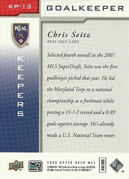 2008 Upper Deck MLS - Keepers #KP-13 Chris Seitz Back