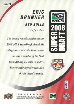 2008 Upper Deck MLS - Super Draft 2008 #SD-11 Eric Brunner Back