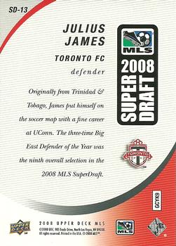 2008 Upper Deck MLS - Super Draft 2008 #SD-13 Julius James Back