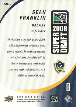 2008 Upper Deck MLS - Super Draft 2008 #SD-9 Sean Franklin Back