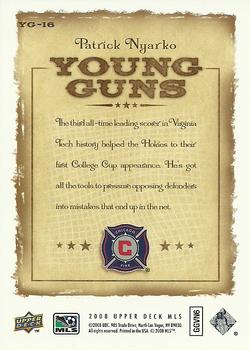 2008 Upper Deck MLS - Young Guns #YG-16 Patrick Nyarko Back