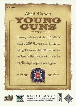 2008 Upper Deck MLS - Young Guns #YG-1 Chad Barrett Back