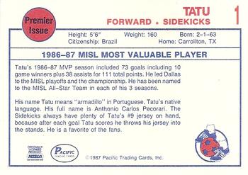 1987-88 Pacific MISL #1 Tatu Back